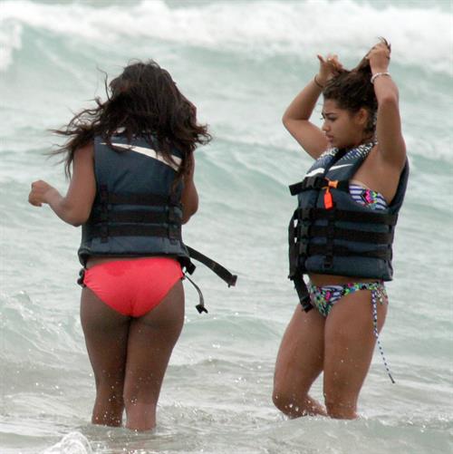 Alexandra Burke bikinis Miami on March 6, 2011 