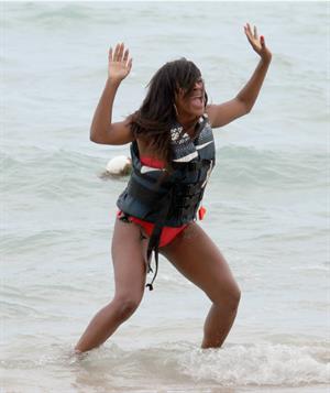 Alexandra Burke bikinis Miami on March 6, 2011 