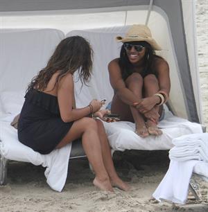 Alexandra Burke bikinis Miami on March 6, 2011 