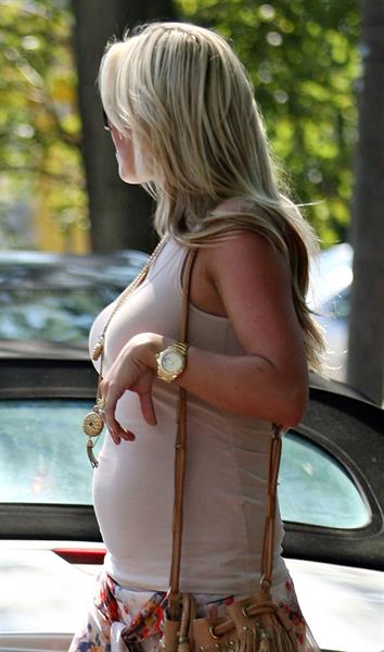 Alex Curran walking in Liverpool on July 14, 2011