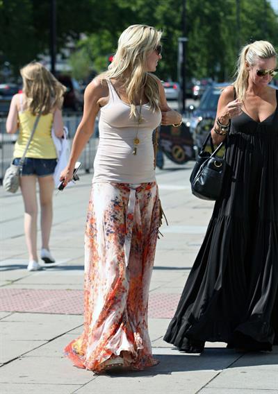 Alex Curran walking in Liverpool on July 14, 2011