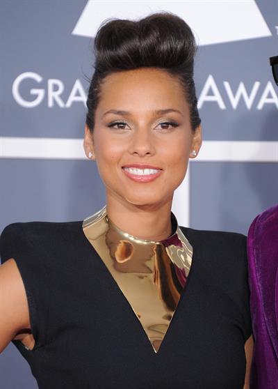 Alicia Keys attends the 54th annual Grammy Awards on February 12, 2012