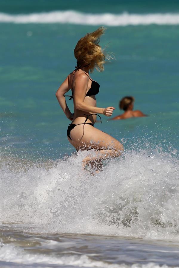 Alice Eve bikini candids in Miami 11/24/12 