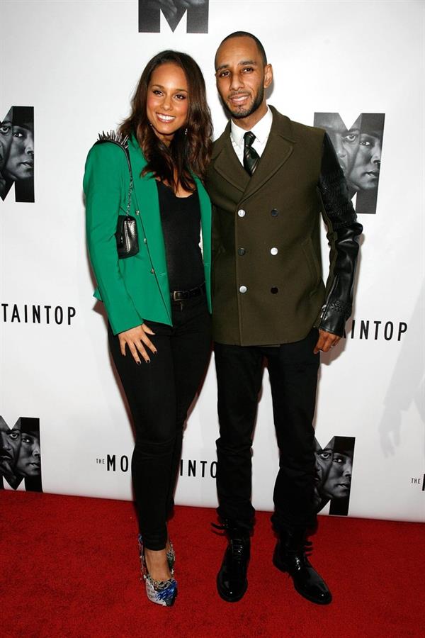 Alicia Keys at the opening night of the Moutaintop in New York on October 13, 2011 