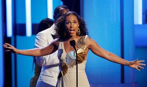 Alicia Keys at the BET awards show on June 24, 2008