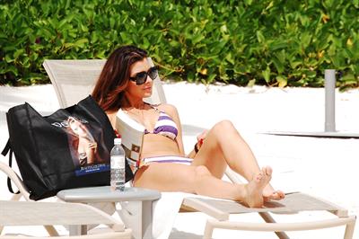 Ali Landry on the beach January 7, 2011 