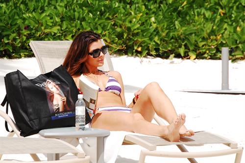 Ali Landry on the beach January 7, 2011 