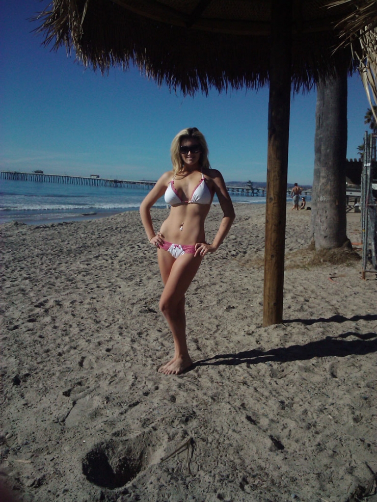 Katie Vernola in a bikini