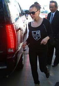 Alyssa Milano at the LA Kings Home Opener in Los Angeles 1/19/13 