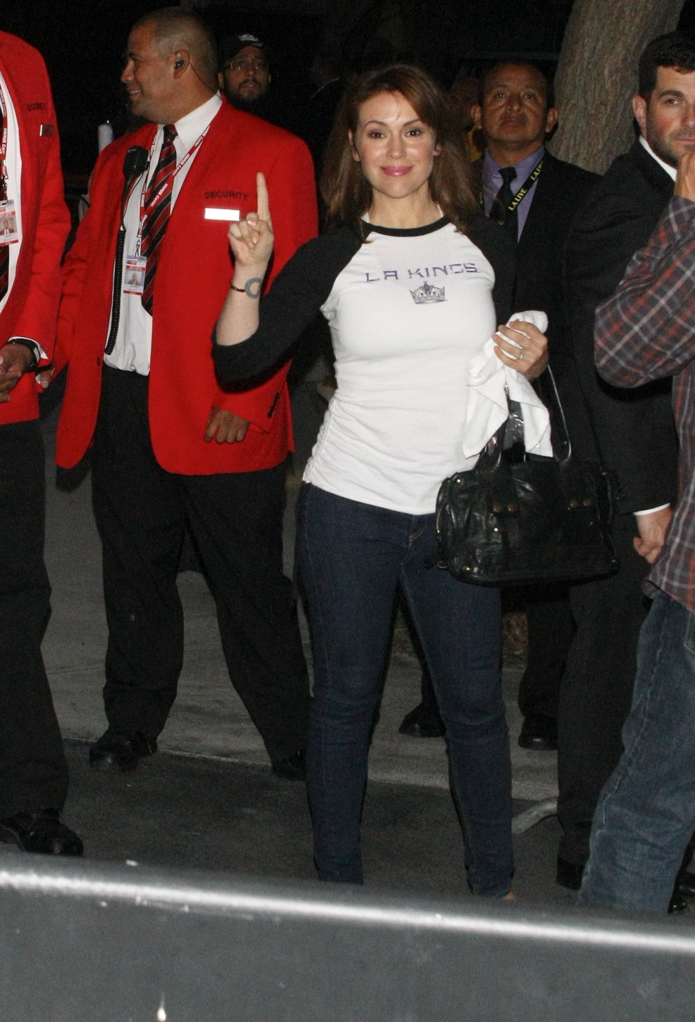 Alyssa Milano - At the LA Kings' game - June 11, 2012