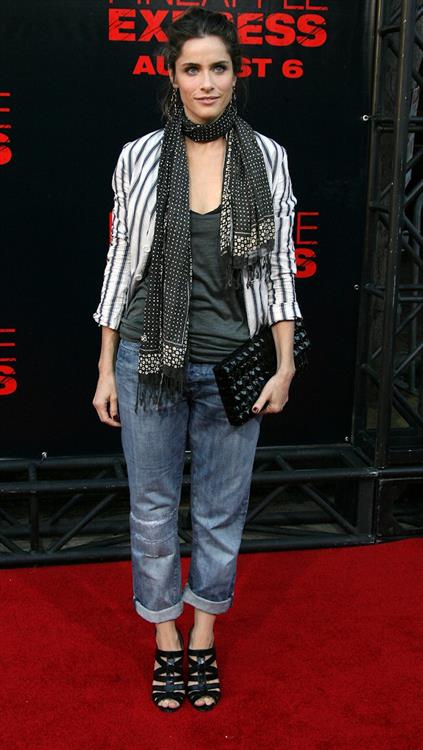 Amanda Peet at the Pineapple Express premiere in Westwood 