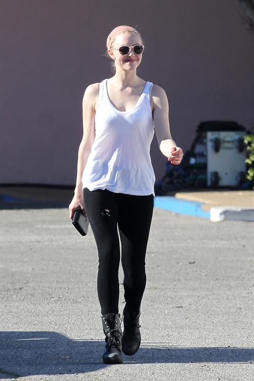 Amanda Seyfried on set of Lovelace in Los Angeles on January 5, 2012 