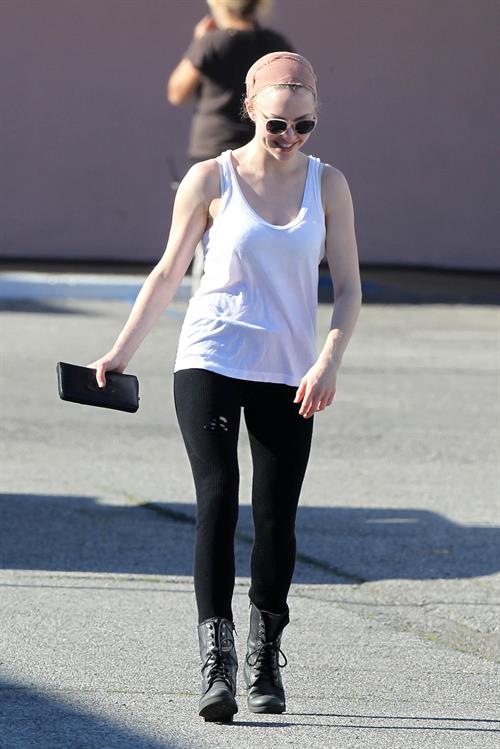 Amanda Seyfried on set of Lovelace in Los Angeles on January 5, 2012 