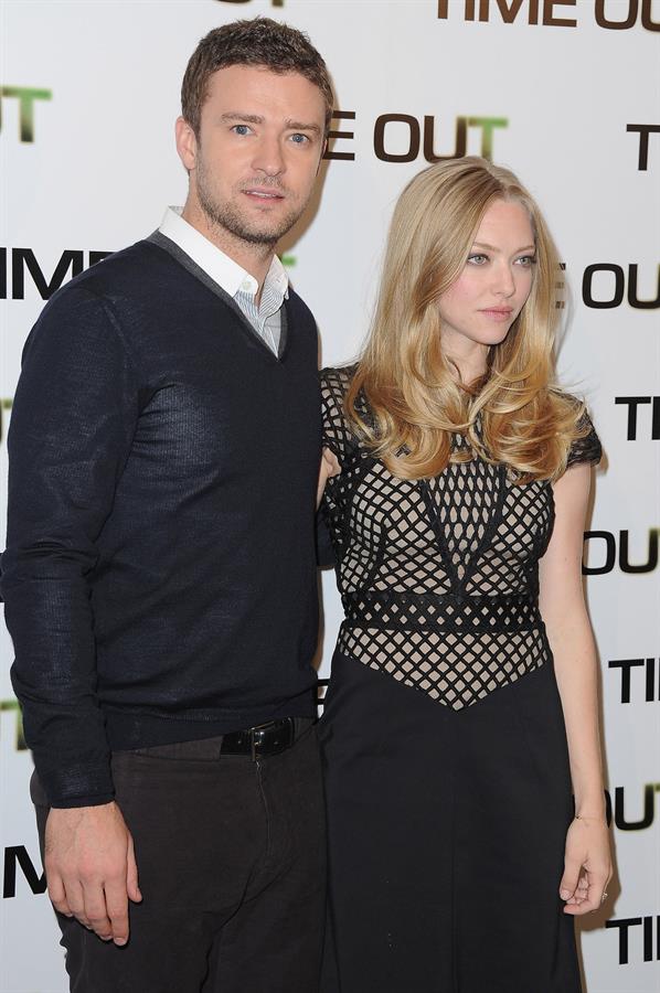 Amanda Seyfried Time Out photocall at Bristol Hotel in Paris on November 4, 2011 