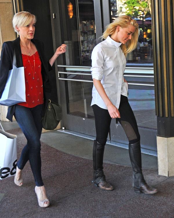 Amber Heard shopping at the Grove in Los Angeles on March 22, 2012