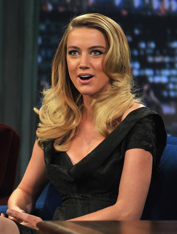 Amber Heard on Late Night with Jimmy Fallon at the Rockefeller Center on February 2, 2011