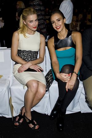 Jessica Alba Michael Kors Fall 2012 fashion show in New York on February 15, 2012 