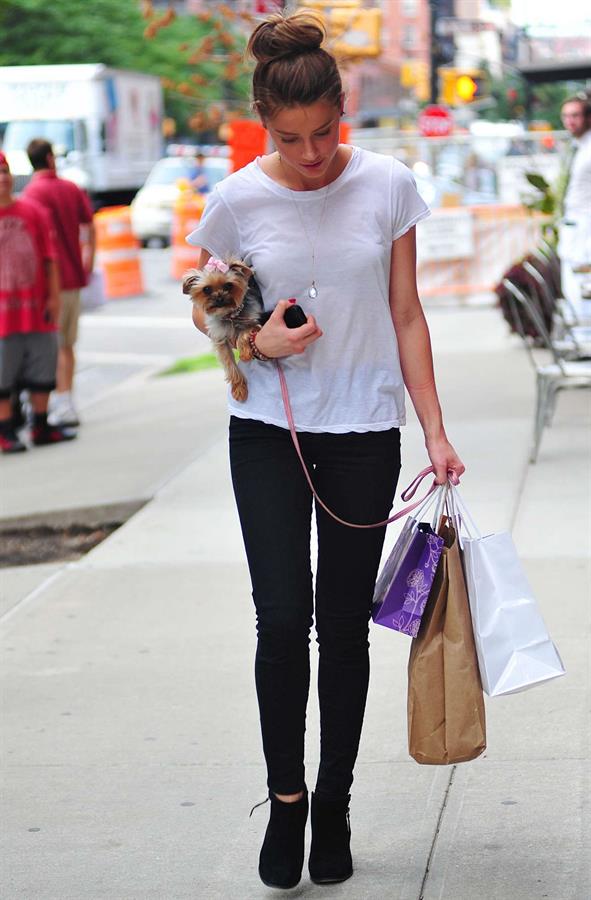 Amber Heard out and about in New York 10/28/12