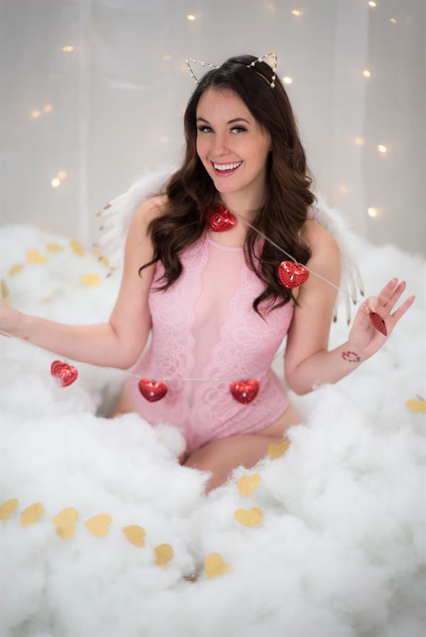 Meg Turney in her Valentine's Day outfit