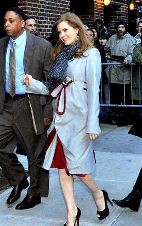 Amy Adams at  the Late Show With David Letterman on January 5, 2010