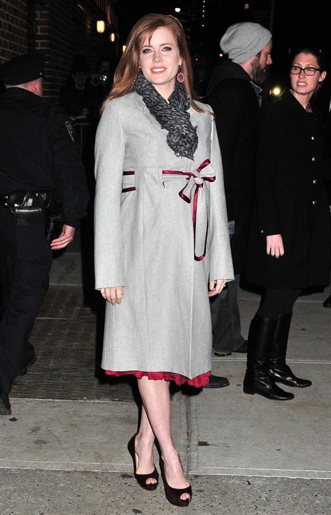 Amy Adams at  the Late Show With David Letterman on January 5, 2010