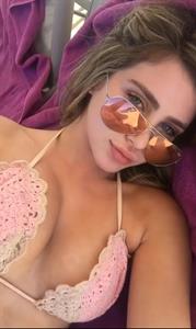 Ryan Newman in a bikini taking a selfie