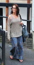 Andrea McLean outside ITV studios on July 27, 2011