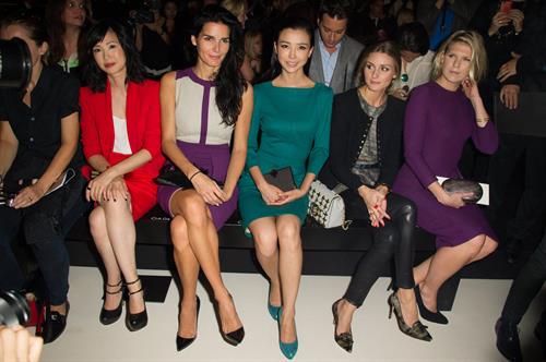 Angie Harmon Elie Saab fashion show at Paris Fashion Week  Sep. 30, 2013 