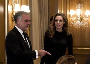Angelina Jolie Press Workshop of the ICC in Berlin on February 13, 2012