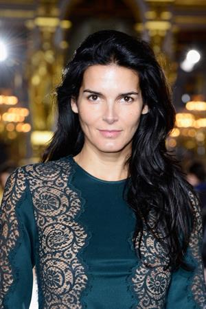 Angie Harmon Stella McCartney fashion show at Paris Fashion Week on September 30, 2013 
