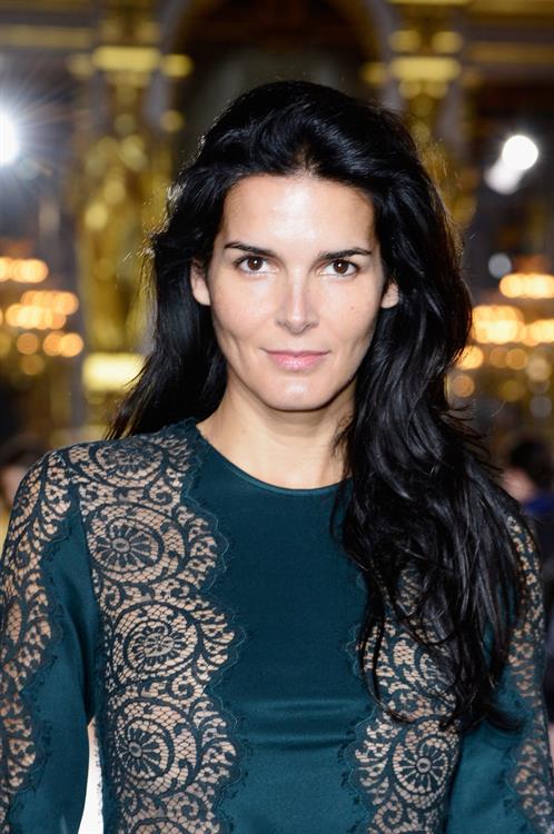 Angie Harmon Stella McCartney fashion show at Paris Fashion Week on September 30, 2013 