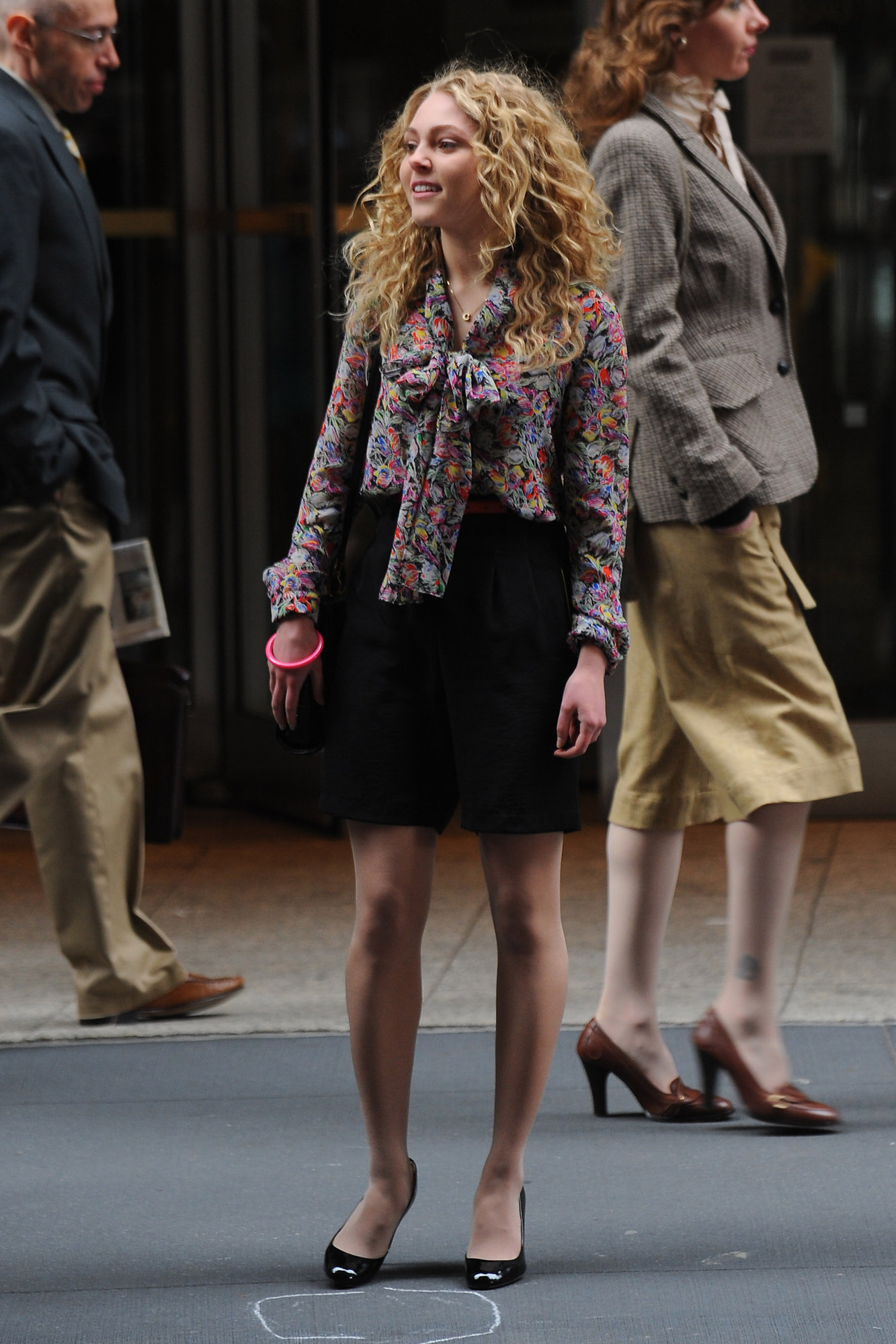 AnnaSophia Robb on the set of The Carrie Diaries in New York City on March 24, 2012