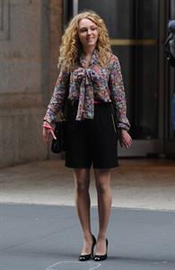 AnnaSophia Robb on the set of The Carrie Diaries in New York City on March 24, 2012