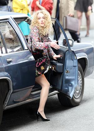 AnnaSophia Robb on the set of The Carrie Diaries in New York City on March 24, 2012