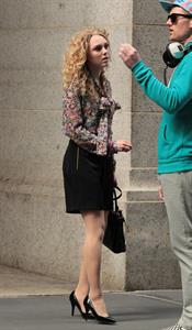 AnnaSophia Robb on the set of The Carrie Diaries in New York City on March 24, 2012