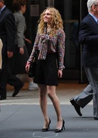 AnnaSophia Robb on the set of The Carrie Diaries in New York City on March 24, 2012