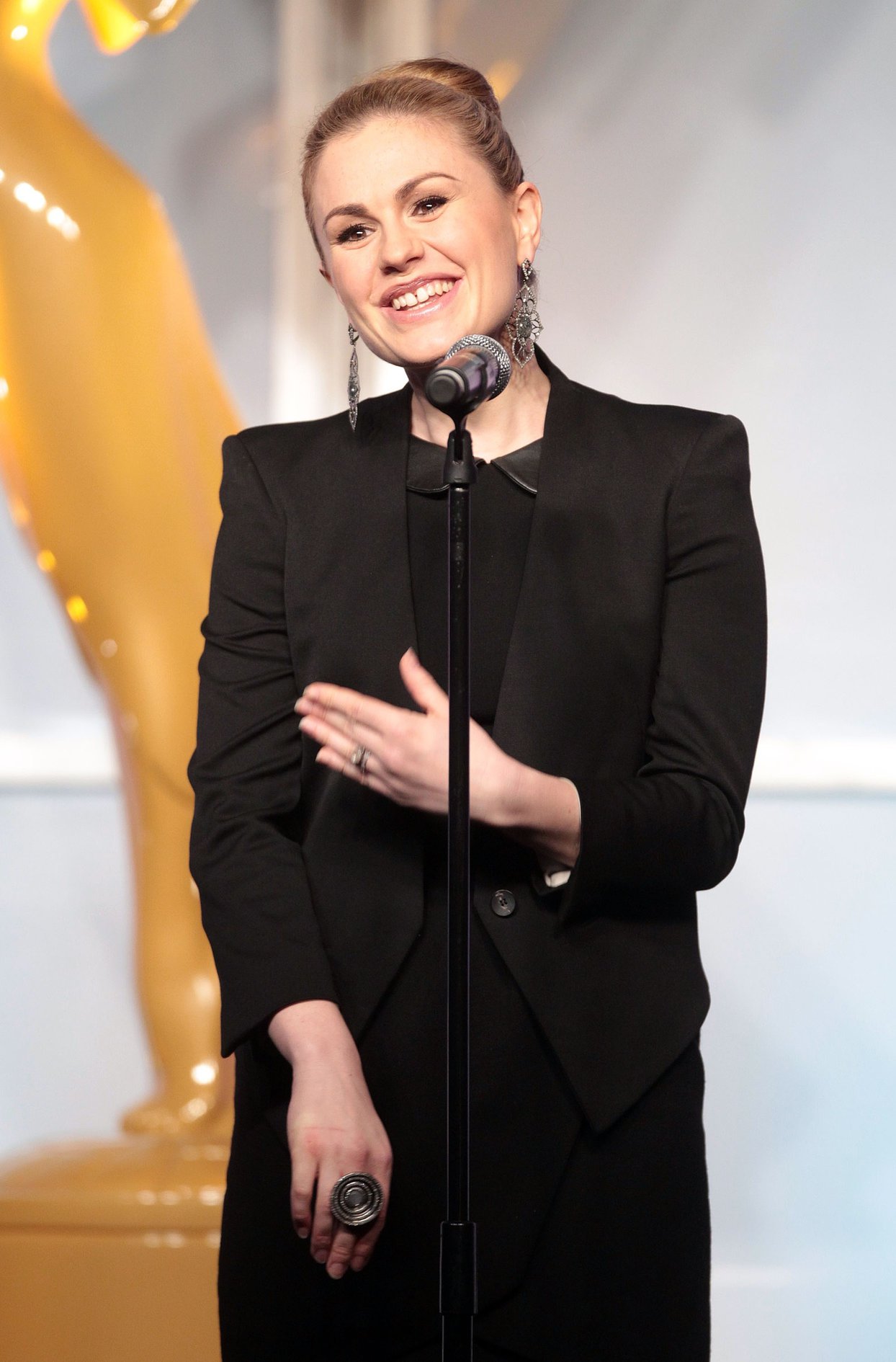 Anna Paquin attends the 33rd annual College Television Awards on April 31, 2012