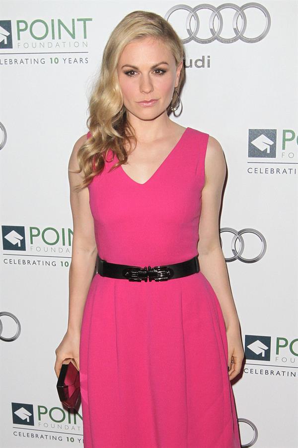 Anna Paquin the 2011 Point Honor Los Angeles gala hosted by Joel McHale on September 24, 2011