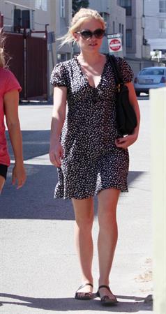 Anna Paquin out for a walk the day after her wedding in Venice California on August 22, 2010 
