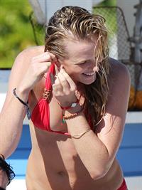 Anne Vyalitsyna bikini candids in Miami 11/22/12 