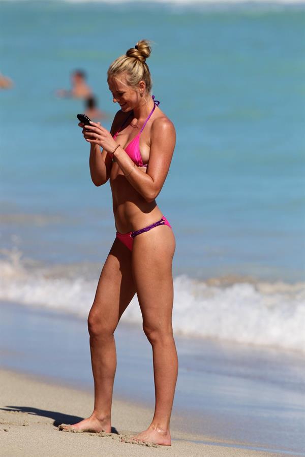 Anne Vyalitsyna bikini candids in Miami 11/23/12 