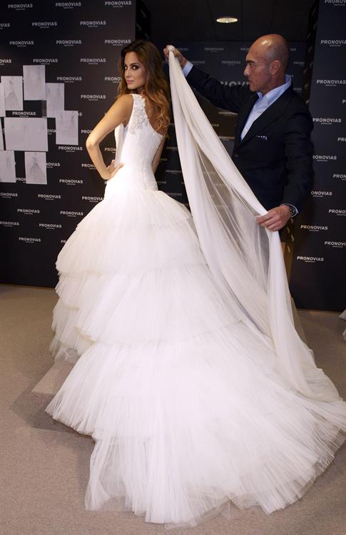 Ariadne Artiles presents Pronovias 2011 collection in Barcelona Spain on May 17, 2010