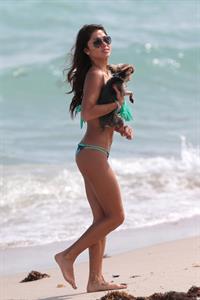 Arianny Celeste wears a sexy Bikini to the beach with her dog Bentley in Miami Nov 1, 2013 