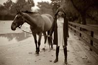Arielle Kebbel pays tribute to her 1200 pound baby Pacific Breeze during a portrait session Los Angeles 