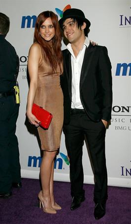 Ashlee Simpson attending Clive Davis pre-Grammy party 