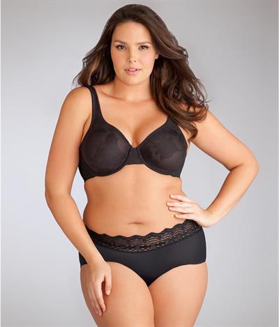 Candice Huffine in lingerie