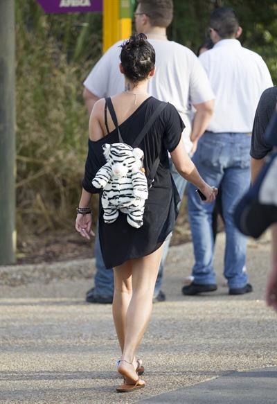 Ashley Benson and Vanessa Hudgens at Busch Gardens in Tampa Bay on March 3, 2012