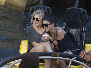 Ashley Benson and Vanessa Hudgens at Busch Gardens in Tampa Bay on March 3, 2012