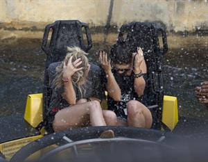 Ashley Benson and Vanessa Hudgens at Busch Gardens in Tampa Bay on March 3, 2012