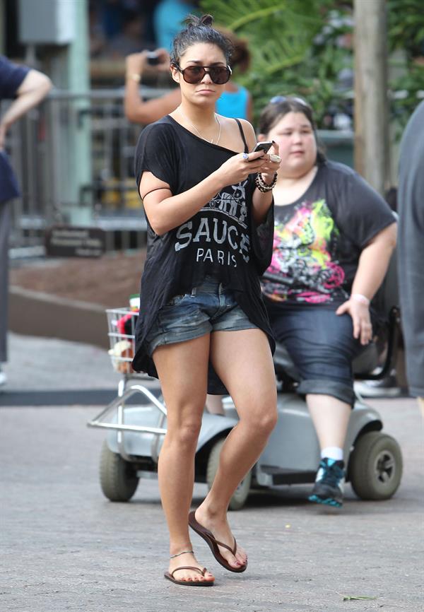 Ashley Benson and Vanessa Hudgens at Busch Gardens in Tampa Bay on March 3, 2012